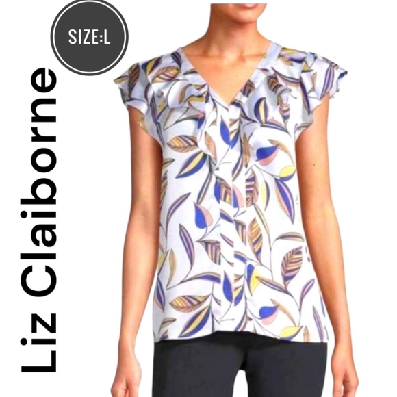 Liz Claiborne Tops - Liz Claiborne Vneck Blouse, size L